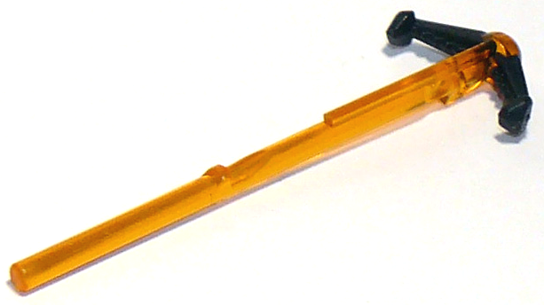 Projectile Arrow, Bar 8L with Molded Flexible Rubber Black Grappling Hooks Patte - Trans-Orange