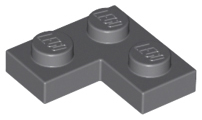 Plate 2 x 2 Corner - Dark Bluish Gray