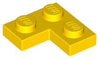 Plate 2 x 2 Corner - Yellow