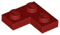 Plate 2 x 2 Corner - Dark Red