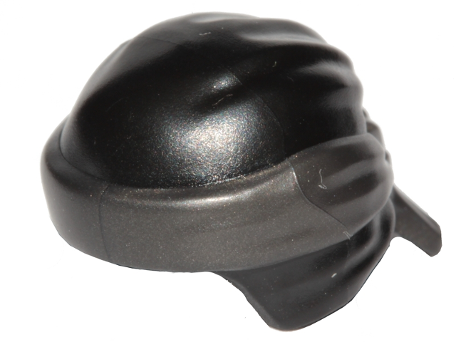 Minifigure, Headgear Ninjago Wrap Type 3 with Molded Pearl Dark Gray Bandana and - Black