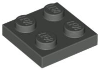 Plate 2 x 2 - Dark Gray
