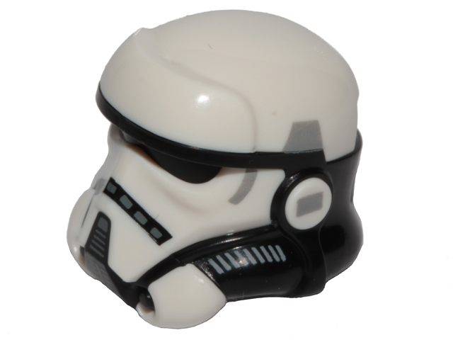 Minifigure, Headgear Helmet SW Stormtrooper, Raised Forehead, Imperial Patrol Tr - White