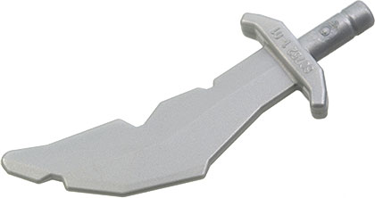 Minifigure, Weapon Sword, Scimitar with Nicks - Pearl Light Gray