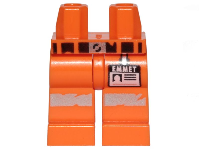 Hips and Legs with Belt, Worn Reflective Stripes and 'EMMET' Name Tag Pa - Orange