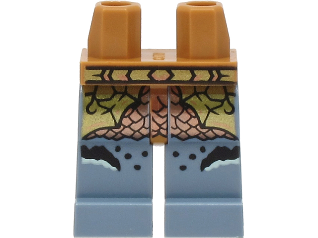 Hips and Sand Blue Legs with Gold and Copper Belt and Loincloth over Scales and - Medium Nougat
